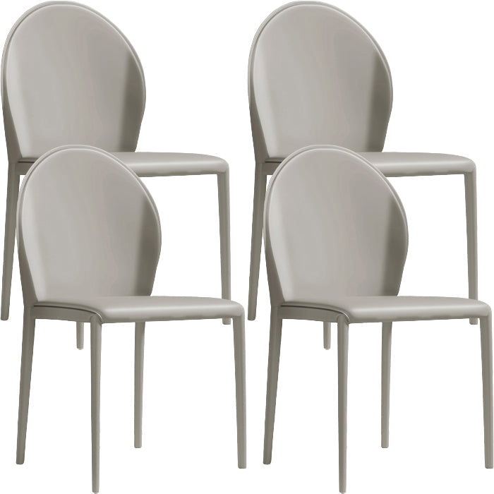 Hedendaagse faux lederen armloos eet- en accentstoelen voor thuis