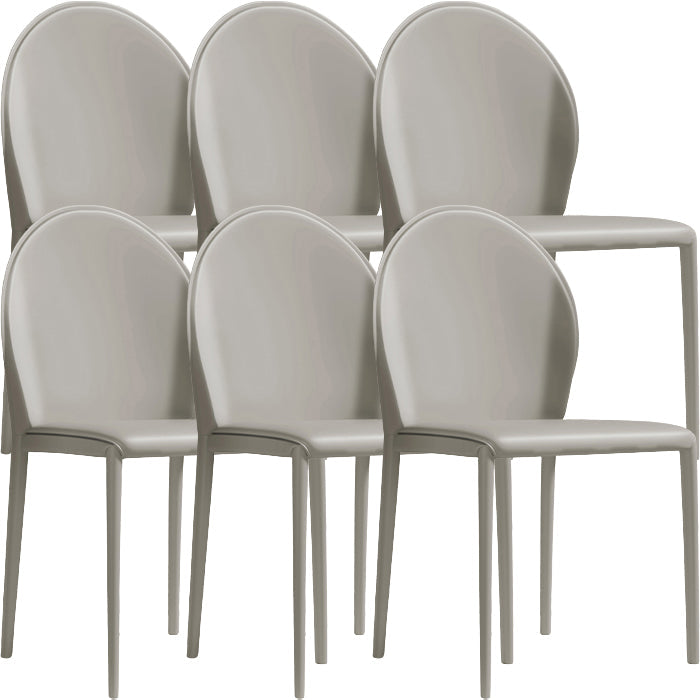 Hedendaagse faux lederen armloos eet- en accentstoelen voor thuis