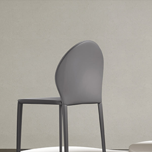 Hedendaagse faux lederen armloos eet- en accentstoelen voor thuis