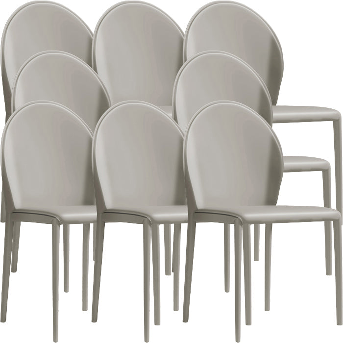 Hedendaagse faux lederen armloos eet- en accentstoelen voor thuis