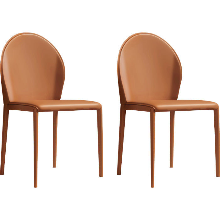 Hedendaagse faux lederen armloos eet- en accentstoelen voor thuis