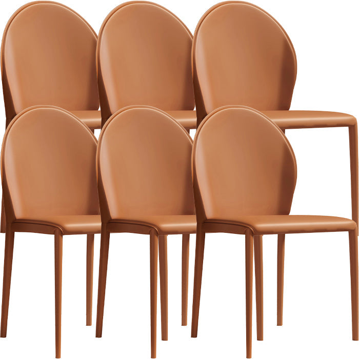 Hedendaagse faux lederen armloos eet- en accentstoelen voor thuis