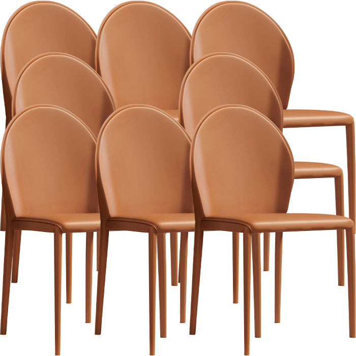 Hedendaagse faux lederen armloos eet- en accentstoelen voor thuis