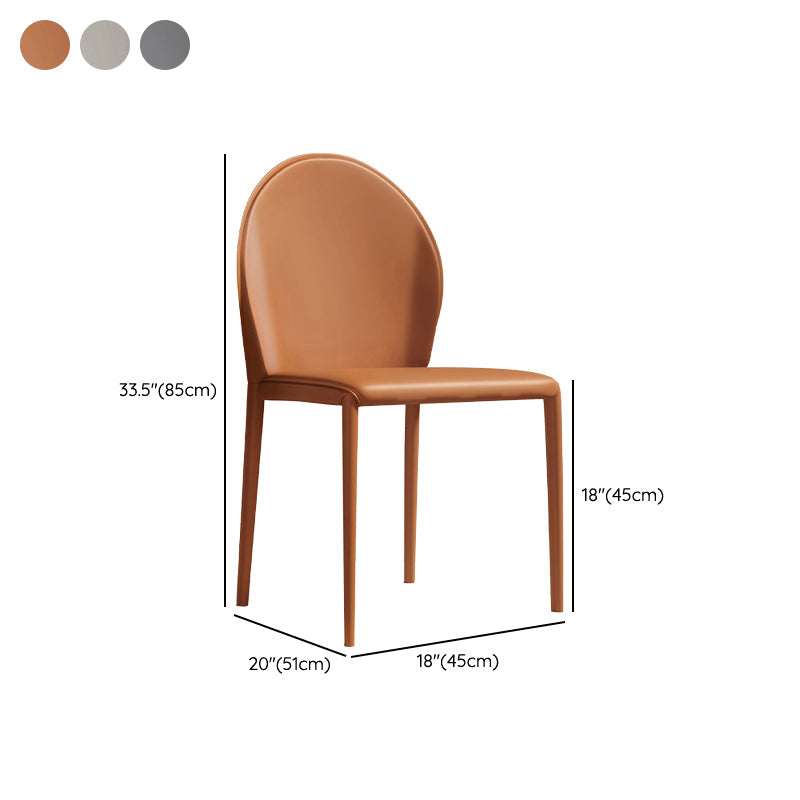 Hedendaagse faux lederen armloos eet- en accentstoelen voor thuis