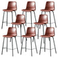 Contemporary Style Low Back Upholstered Bar Stool with Metal Legs Burgundy 8 Piece Set Clearhalo 'Bar Furniture' 'Bar Stools' 'bar_stools' 'furn' 'furn_bar_stools' 'Furniture' 'Kitchen & Dining Furniture' 7794805