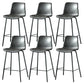 Contemporary Style Low Back Upholstered Bar Stool with Metal Legs Grey 6 Piece Set Clearhalo 'Bar Furniture' 'Bar Stools' 'bar_stools' 'furn' 'furn_bar_stools' 'Furniture' 'Kitchen & Dining Furniture' 7794810