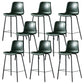 Contemporary Style Low Back Upholstered Bar Stool with Metal Legs Blackish Green 8 Piece Set Clearhalo 'Bar Furniture' 'Bar Stools' 'bar_stools' 'furn' 'furn_bar_stools' 'Furniture' 'Kitchen & Dining Furniture' 7794821
