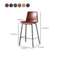 Contemporary Style Low Back Upholstered Bar Stool with Metal Legs Clearhalo 'Bar Furniture' 'Bar Stools' 'bar_stools' 'furn' 'furn_bar_stools' 'Furniture' 'Kitchen & Dining Furniture' 7794827