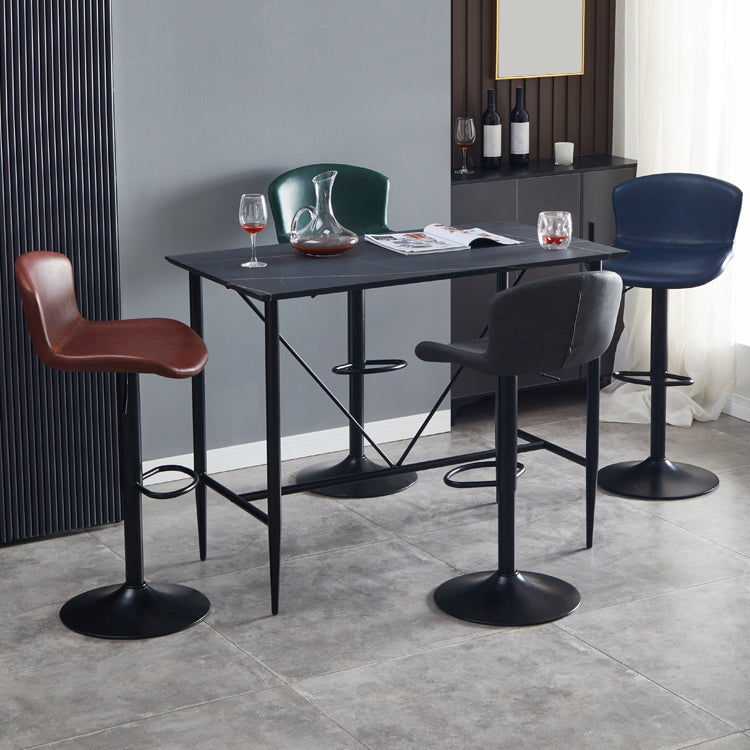 Hedendaagse stijl verstelbare gestoffeerde barstoel met metalen benen