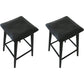 Contemporary Black Ash Solid Wood Armless Bar Stool with Footrest Matte Black 2 Piece Set Clearhalo 'Bar Furniture' 'Bar Stools' 'bar_stools' 'furn' 'furn_bar_stools' 'Furniture' 'Kitchen & Dining Furniture' 7794912