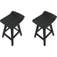 Contemporary Black Ash Solid Wood Armless Bar Stool with Footrest Antique Black 2 Piece Set Clearhalo 'Bar Furniture' 'Bar Stools' 'bar_stools' 'furn' 'furn_bar_stools' 'Furniture' 'Kitchen & Dining Furniture' 7794921