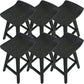 Contemporary Black Ash Solid Wood Armless Bar Stool with Footrest Antique Black 6 Piece Set Clearhalo 'Bar Furniture' 'Bar Stools' 'bar_stools' 'furn' 'furn_bar_stools' 'Furniture' 'Kitchen & Dining Furniture' 7794923