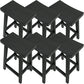 Contemporary Black Ash Solid Wood Armless Bar Stool with Footrest Textured Black 6 Piece Set Clearhalo 'Bar Furniture' 'Bar Stools' 'bar_stools' 'furn' 'furn_bar_stools' 'Furniture' 'Kitchen & Dining Furniture' 7794928
