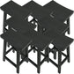 Contemporary Black Ash Solid Wood Armless Bar Stool with Footrest Textured Black 8 Piece Set Clearhalo 'Bar Furniture' 'Bar Stools' 'bar_stools' 'furn' 'furn_bar_stools' 'Furniture' 'Kitchen & Dining Furniture' 7794929