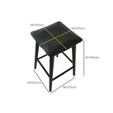 Contemporary Black Ash Solid Wood Armless Bar Stool with Footrest Clearhalo 'Bar Furniture' 'Bar Stools' 'bar_stools' 'furn' 'furn_bar_stools' 'Furniture' 'Kitchen & Dining Furniture' 7794931