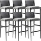 Contemporary Upholstered Armless Bar Stool with Solid Wood Legs 6 Piece Set Clearhalo 'Bar Furniture' 'Bar Stools' 'bar_stools' 'furn' 'furn_bar_stools' 'Furniture' 'Kitchen & Dining Furniture' 7794940