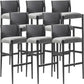 Contemporary Upholstered Armless Bar Stool with Solid Wood Legs 8 Piece Set Clearhalo 'Bar Furniture' 'Bar Stools' 'bar_stools' 'furn' 'furn_bar_stools' 'Furniture' 'Kitchen & Dining Furniture' 7794942