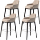Faux Leather Upholstered Arm Bar Stool with Solid Wood Legs for Home Beige 4 Piece Set Clearhalo 'Bar Furniture' 'Bar Stools' 'bar_stools' 'furn' 'furn_bar_stools' 'Furniture' 'Kitchen & Dining Furniture' 7794951