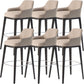 Faux Leather Upholstered Arm Bar Stool with Solid Wood Legs for Home Beige 6 Piece Set Clearhalo 'Bar Furniture' 'Bar Stools' 'bar_stools' 'furn' 'furn_bar_stools' 'Furniture' 'Kitchen & Dining Furniture' 7794953