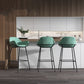 Modern Style Backrest Arm Counter Stool with Metal Base and Leather Cushion Clearhalo 'Bar Furniture' 'Bar Stools' 'bar_stools' 'furn' 'furn_bar_stools' 'Furniture' 'Kitchen & Dining Furniture' 7795078