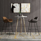 Modern Style Backrest Arm Counter Stool with Metal Base and Leather Cushion Clearhalo 'Bar Furniture' 'Bar Stools' 'bar_stools' 'furn' 'furn_bar_stools' 'Furniture' 'Kitchen & Dining Furniture' 7795080