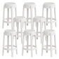 Contemporary Plastic Backless Counter High Stool with 4 Legs White 8 Piece Set Counter Stool(26"H) Clearhalo 'Bar Furniture' 'Bar Stools' 'bar_stools' 'furn' 'furn_bar_stools' 'Furniture' 'Kitchen & Dining Furniture' 7795242
