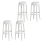 Contemporary Plastic Backless Counter High Stool with 4 Legs White 4 Piece Set Bar Stool(30"H) Clearhalo 'Bar Furniture' 'Bar Stools' 'bar_stools' 'furn' 'furn_bar_stools' 'Furniture' 'Kitchen & Dining Furniture' 7795248