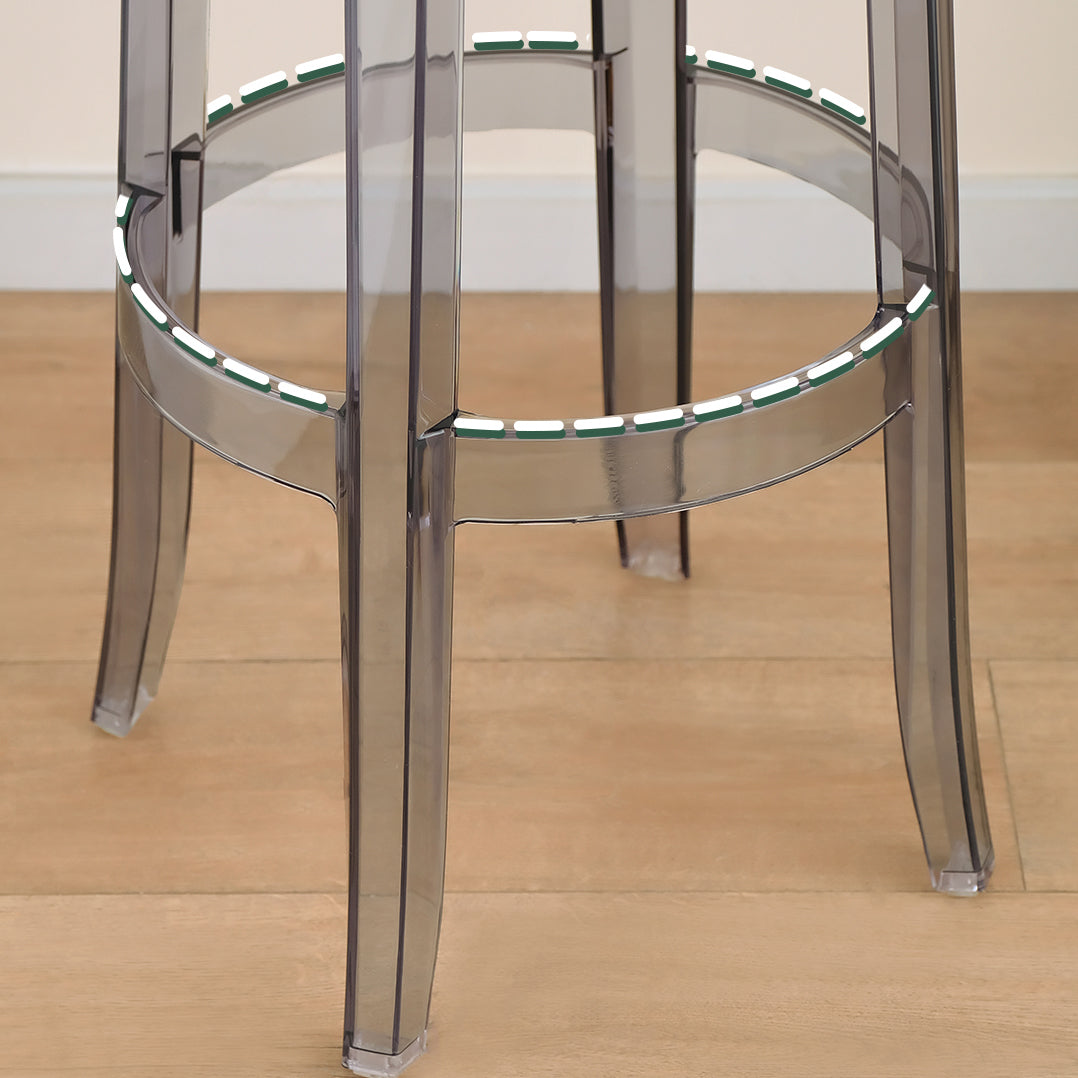 Contemporary Plastic Backless Counter High Stool with 4 Legs Clearhalo 'Bar Furniture' 'Bar Stools' 'bar_stools' 'furn' 'furn_bar_stools' 'Furniture' 'Kitchen & Dining Furniture' 7795249