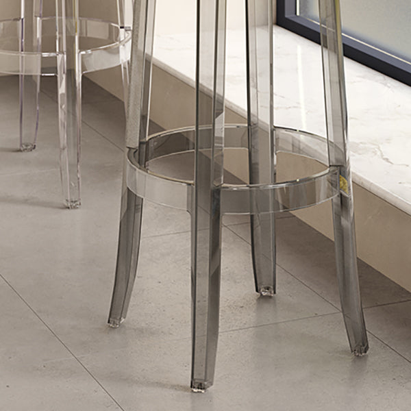 Contemporary Plastic Backless Counter High Stool with 4 Legs Clearhalo 'Bar Furniture' 'Bar Stools' 'bar_stools' 'furn' 'furn_bar_stools' 'Furniture' 'Kitchen & Dining Furniture' 7795251