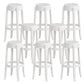 Contemporary Plastic Backless Counter High Stool with 4 Legs White 8 Piece Set Bar Stool(30"H) Clearhalo 'Bar Furniture' 'Bar Stools' 'bar_stools' 'furn' 'furn_bar_stools' 'Furniture' 'Kitchen & Dining Furniture' 7795252