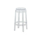 Contemporary Plastic Backless Counter High Stool with 4 Legs Clear 1 Piece Counter Stool(26"H) Clearhalo 'Bar Furniture' 'Bar Stools' 'bar_stools' 'furn' 'furn_bar_stools' 'Furniture' 'Kitchen & Dining Furniture' 7795254