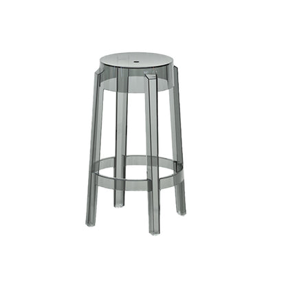 Contemporary Plastic Backless Counter High Stool with 4 Legs Grey 1 Piece Counter Stool(26"H) Clearhalo 'Bar Furniture' 'Bar Stools' 'bar_stools' 'furn' 'furn_bar_stools' 'Furniture' 'Kitchen & Dining Furniture' 7795264
