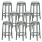 Contemporary Plastic Backless Counter High Stool with 4 Legs Grey 8 Piece Set Counter Stool(26"H) Clearhalo 'Bar Furniture' 'Bar Stools' 'bar_stools' 'furn' 'furn_bar_stools' 'Furniture' 'Kitchen & Dining Furniture' 7795268