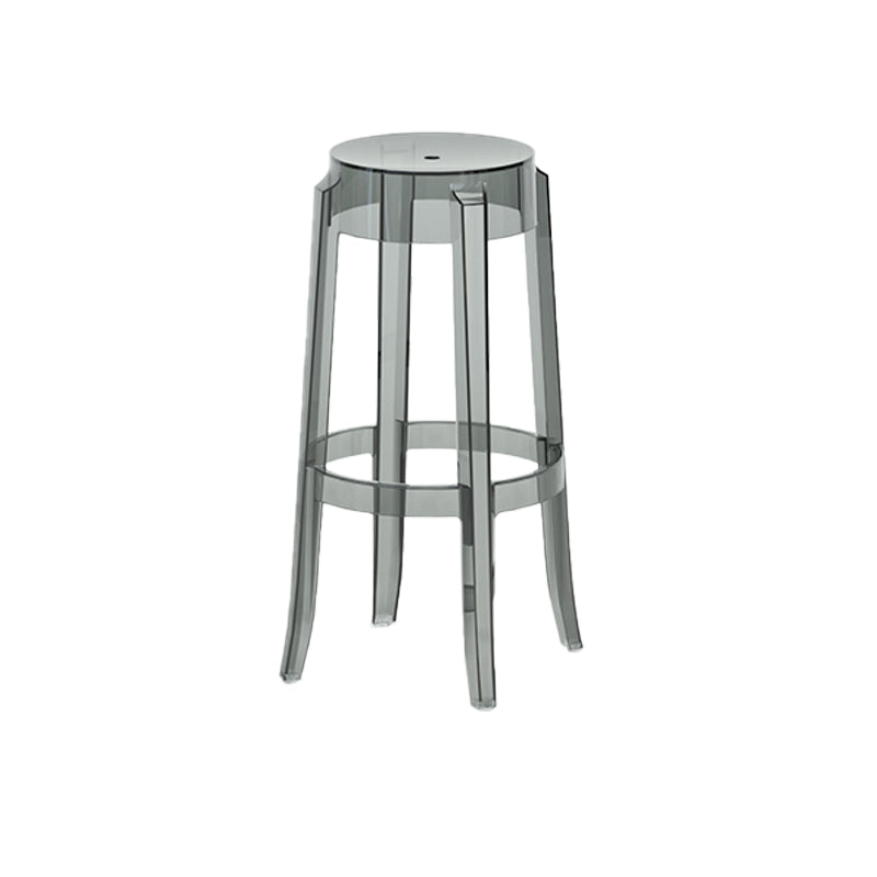 Contemporary Plastic Backless Counter High Stool with 4 Legs Grey 1 Piece Bar Stool(30"H) Clearhalo 'Bar Furniture' 'Bar Stools' 'bar_stools' 'furn' 'furn_bar_stools' 'Furniture' 'Kitchen & Dining Furniture' 7795269