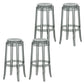 Contemporary Plastic Backless Counter High Stool with 4 Legs Grey 4 Piece Set Bar Stool(30"H) Clearhalo 'Bar Furniture' 'Bar Stools' 'bar_stools' 'furn' 'furn_bar_stools' 'Furniture' 'Kitchen & Dining Furniture' 7795271