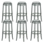 Contemporary Plastic Backless Counter High Stool with 4 Legs Grey 6 Piece Set Bar Stool(30"H) Clearhalo 'Bar Furniture' 'Bar Stools' 'bar_stools' 'furn' 'furn_bar_stools' 'Furniture' 'Kitchen & Dining Furniture' 7795272