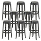 Contemporary Plastic Backless Counter High Stool with 4 Legs Black 8 Piece Set Bar Stool(30"H) Clearhalo 'Bar Furniture' 'Bar Stools' 'bar_stools' 'furn' 'furn_bar_stools' 'Furniture' 'Kitchen & Dining Furniture' 7795278