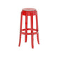 Contemporary Plastic Backless Counter High Stool with 4 Legs Red 1 Piece Bar Stool(30"H) Clearhalo 'Bar Furniture' 'Bar Stools' 'bar_stools' 'furn' 'furn_bar_stools' 'Furniture' 'Kitchen & Dining Furniture' 7795279