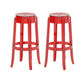 Contemporary Plastic Backless Counter High Stool with 4 Legs Red 2 Piece Set Bar Stool(30"H) Clearhalo 'Bar Furniture' 'Bar Stools' 'bar_stools' 'furn' 'furn_bar_stools' 'Furniture' 'Kitchen & Dining Furniture' 7795280