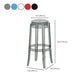 Contemporary Plastic Backless Counter High Stool with 4 Legs Clearhalo 'Bar Furniture' 'Bar Stools' 'bar_stools' 'furn' 'furn_bar_stools' 'Furniture' 'Kitchen & Dining Furniture' 7795289