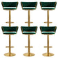 Modern Style Adjustable Backrest Counter Stool with Gold Base and Leather Cushion Green 6 Piece Set Clearhalo 'Bar Furniture' 'Bar Stools' 'bar_stools' 'furn' 'furn_bar_stools' 'Furniture' 'Kitchen & Dining Furniture' 7795296