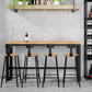 Natural Finish 1/2/5 Pcs Bar Set with Wooden Stools for Home