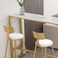 Modern Style 3/5 Pieces Faux Marble Rectangular Bar Table Set for Living Room