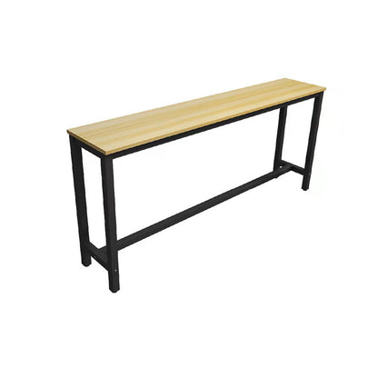 Vervaardigde houten moderne rechthoekige pubtafel met schraag voor thuis