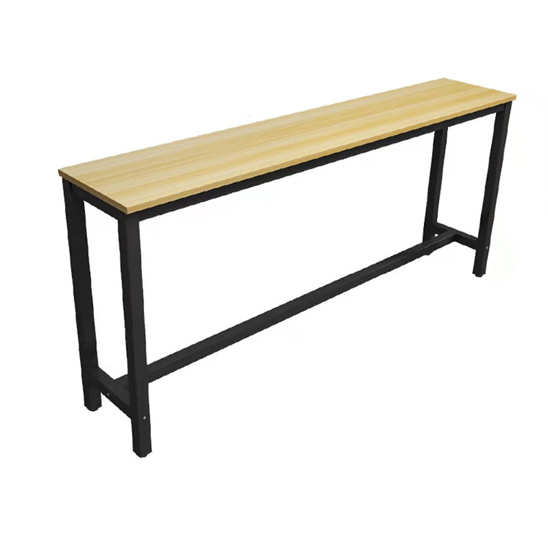 Vervaardigde houten moderne rechthoekige pubtafel met schraag voor thuis