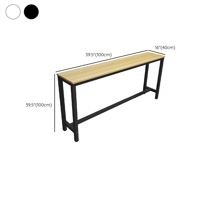 Vervaardigde houten moderne rechthoekige pubtafel met schraag voor thuis