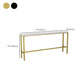 Modern Faux Marble Rectangle White Top Trestle Bar Dining Table for Kitchen Clearhalo 'Bar Furniture' 'Bar Tables' 'bar_tables' 'furn' 'furn_bar_tables' 'Furniture' 'Kitchen & Dining Furniture' 7795507