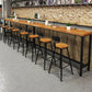 Rechteckiger Bar-Esstisch mit Massivholzplatte im Industriestil für das Esszimmer