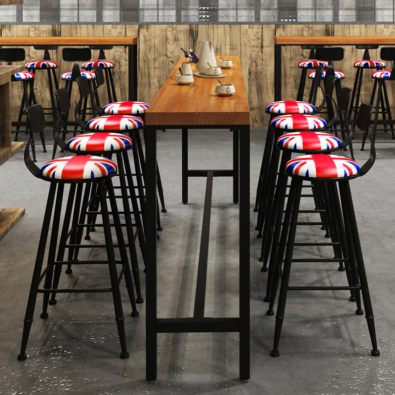 Rechteckiger Bar-Esstisch mit Massivholzplatte im Industriestil für das Esszimmer