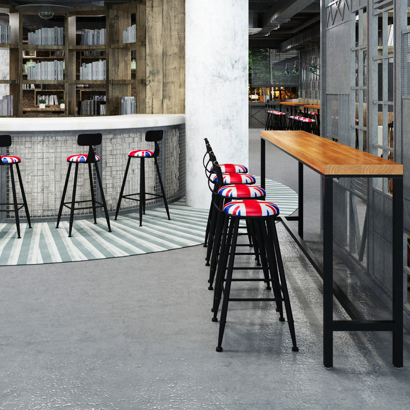 Rechteckiger Bar-Esstisch mit Massivholzplatte im Industriestil für das Esszimmer